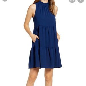 Gibsonlook x The Motherchic Lakeshore Tiered Sleeveless Flowing Mini Dress